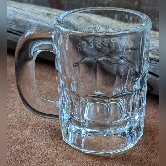 Vintage 1940's A&W Root Beer Mini Mug Embossed Heavy Glass Mug - Picture 3 of 11